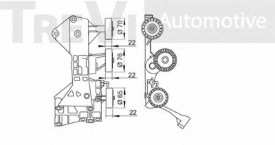 TREVI AUTOMOTIVE ta1816 -  Натяжная планка, поликлиновой ремень